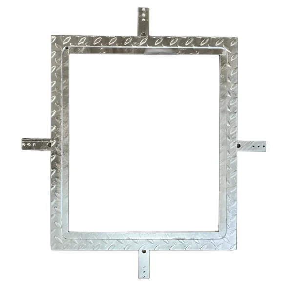 Couvercle de regard plaque d’égout en acier galvanisé - Réalisation avec cadre