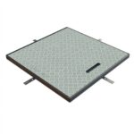 Trappe aluminium de visite de sol avec un ouvrant sur axes